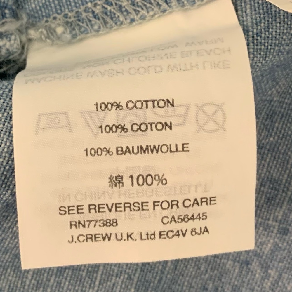 Madewell Chambray Tie-Front Keyhole Cami Top Cotton 00 - Picture 14 of 16